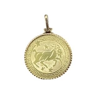 Vintage Capricorn Zodiac Pendant